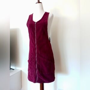 Burgundy Overall Dress